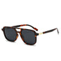 Brown Retro Double Bridge Square Frame Polarized Sunglasses - Driving Sun Protection Eyewear V888-ELOSUNG46462