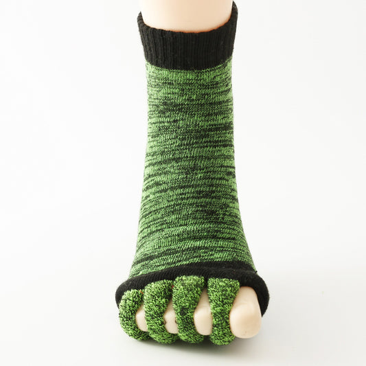 Green Open-Toe Yoga Five-Toe Socks | Bunion Corrector and Anti-Odor Design | Breathable Toe Separator Fitness V888-ELOSUNG46471