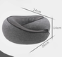 Dark Grey Ergonomic Memory Foam Travel Neck Pillow - U-Shaped Support for Naps & Journeys V888-ELOSUNG46478