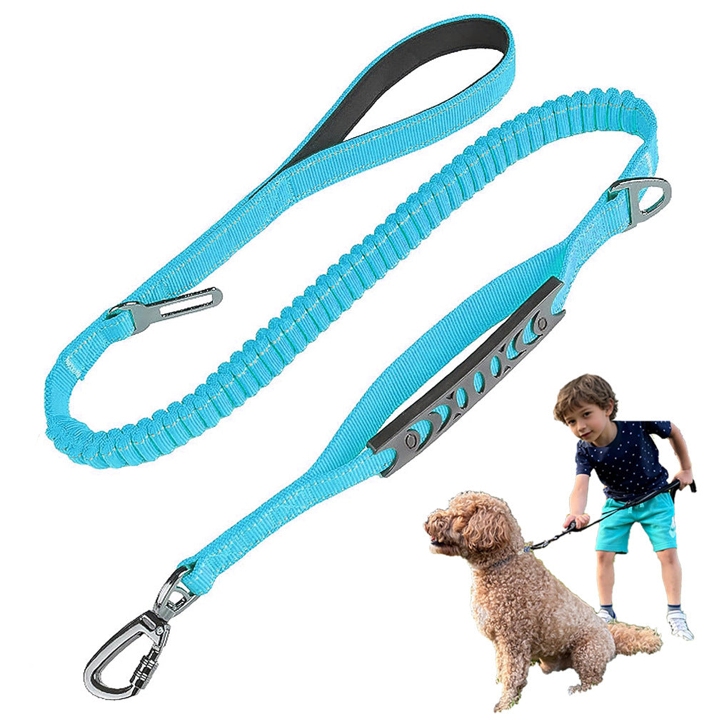 Blue Heavy Duty Elastic Bungee Dog Leash | Anti-Pull Safety Shock Absorber | Multi-Functional Training Lead V888-ELOSUNG46494