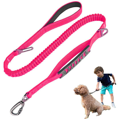 Rose Red Heavy Duty Elastic Bungee Dog Leash | Anti-Pull Safety Shock Absorber | Multi-Functional Training V888-ELOSUNG46495