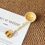 Pineapple Bun Scoop Creative Hand-Painted Ceramic Spoon - Cute Cartoon Bakery Series Long Handle Soup Spoon - V888-ELOSUNG46497