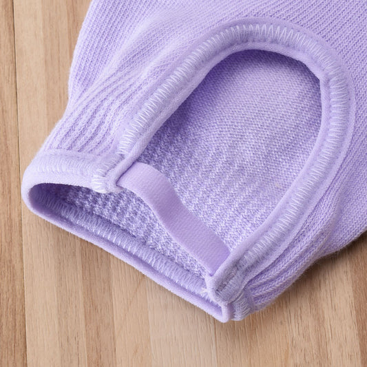 Purple 2-Pack Women's Non-Slip Yoga Gloves - Open Back Half Finger Cotton Stretchy Grip Gloves for Aerial V888-ELOSUNG46504
