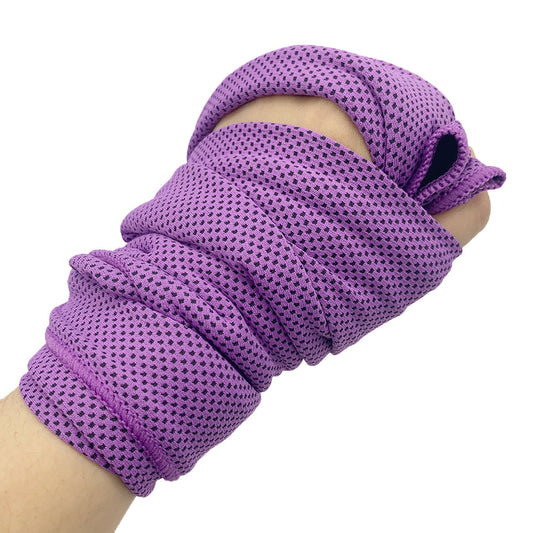 Purple 4-Piece Portable Cooling Towel Set - Quick-Dry Ice-Cool Towel for Sports, Travel, and Heat Relief V888-ELOSUNG46552