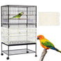 S White[Height 17, Circumference 110] Large Bird Cage Seed Catcher Net Cover - Adjustable Mesh Guard V888-ELOSUNG46577