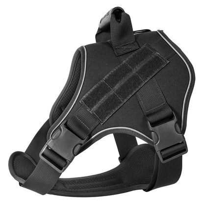 S Black Professional Tactical No-Pull Dog Harness | Reflective Breathable Mesh Vest | Heavy Duty Training V888-ELOSUNG46585