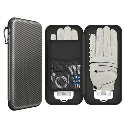 Grey Golf Glove Bag with Dual Glove Support Frame & Hook - Convenient Storage for Tees, Ball Markers and Golf V888-ELOSUNG46596
