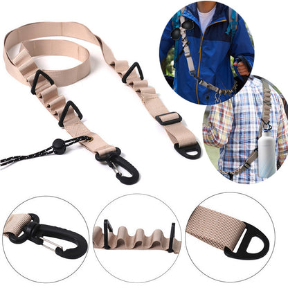 Black 4 PCS Heavy-Duty Outdoor Utility Strap - Multi-Purpose Camping Gear & Bottle Hanging Lanyard V888-ELOSUNG46598