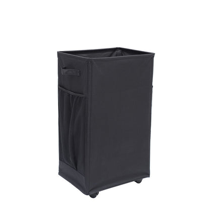 Black Foldable Yoga Storage Basket, Oxford Fabric Laundry Hamper, Multi-Purpose Organizer for Toys and V888-ELOSUNG46639