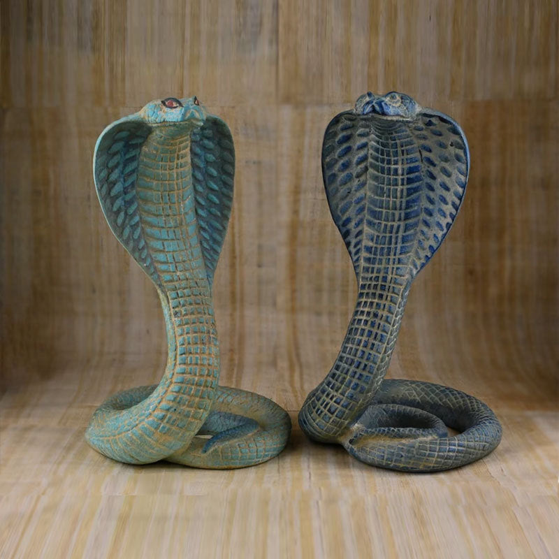 Black Decorative Resin Cobra Statue - Unique Animal Figurine for Home Decor & Creative Gifts V888-ELOSUNG46641
