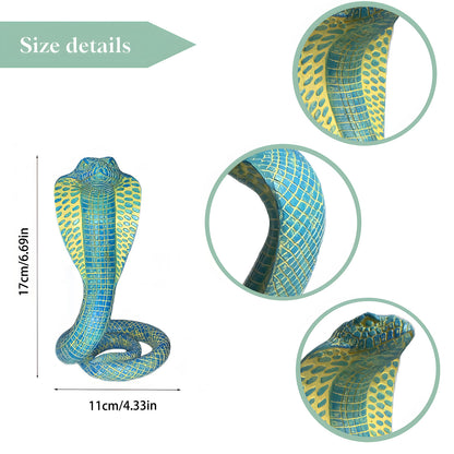 Grey Decorative Resin Cobra Statue - Unique Animal Figurine for Home Decor & Creative Gifts V888-ELOSUNG46642