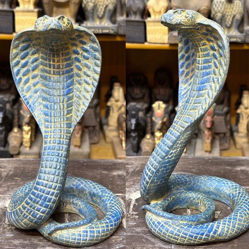 Grey Decorative Resin Cobra Statue - Unique Animal Figurine for Home Decor & Creative Gifts V888-ELOSUNG46642