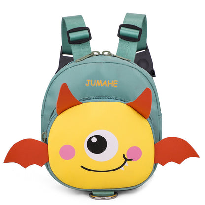 Light Green Cute Cartoon Monster Pet Backpack | Small Dog Self-Wearing Snack Bag | Adjustable Harness with V888-ELOSUNG46652
