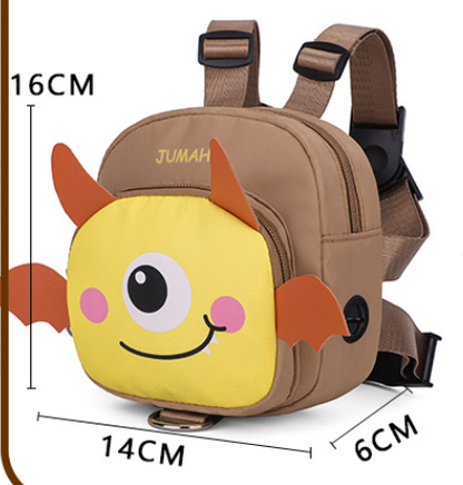 Light Green Cute Cartoon Monster Pet Backpack | Small Dog Self-Wearing Snack Bag | Adjustable Harness with V888-ELOSUNG46652