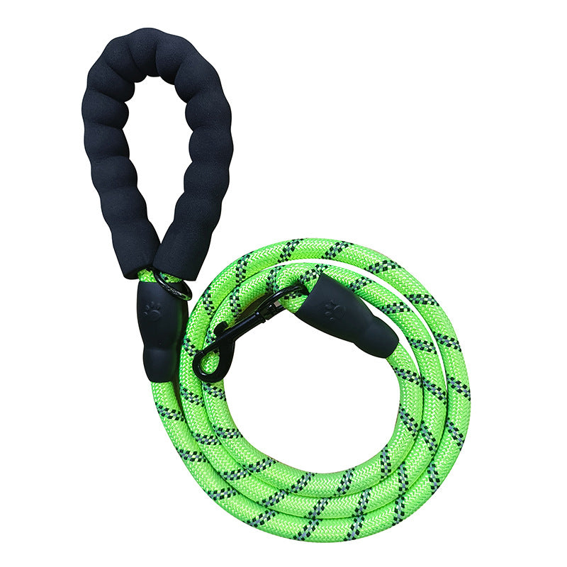 Green 1.5m Heavy Duty Reflective Dog Leash | Soft Padded Handle | Thickened 1.3cm Climbing Rope Lead for V888-ELOSUNG46659