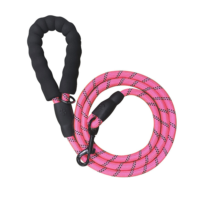 Pink 1.5m Heavy Duty Reflective Dog Leash | Soft Padded Handle | Thickened 1.3cm Climbing Rope Lead for V888-ELOSUNG46660