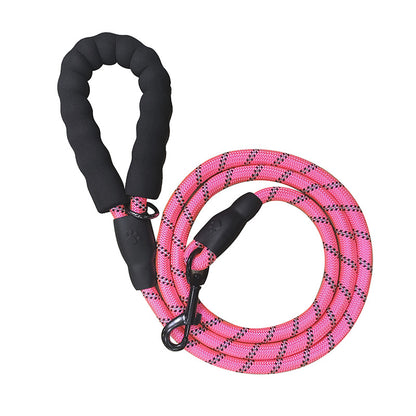 Pink 1.5m Heavy Duty Reflective Dog Leash | Soft Padded Handle | Thickened 1.3cm Climbing Rope Lead for V888-ELOSUNG46660