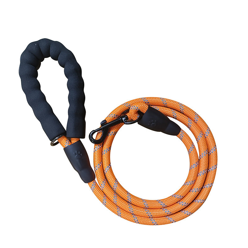 Orange 1.5m Heavy Duty Reflective Dog Leash | Soft Padded Handle | Thickened 1.3cm Climbing Rope Lead for V888-ELOSUNG46661