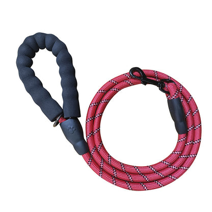 Dark Pink 1.5m Heavy Duty Reflective Dog Leash | Soft Padded Handle | Thickened 1.3cm Climbing Rope Lead for V888-ELOSUNG46663