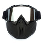 Black Sleek Black Full-Face Snow Goggles with Mirror Lens - Ultimate Protection and Comfort V888-ELOSUNG46664