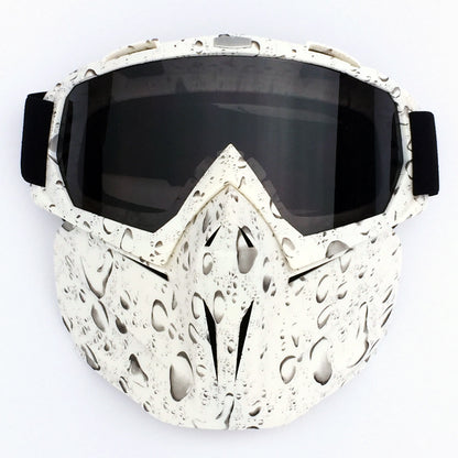 Teardrop Frame Gray Sheet Full-Face Snow Goggles with Mirror Lens - Ultimate Protection and Comfort V888-ELOSUNG46666