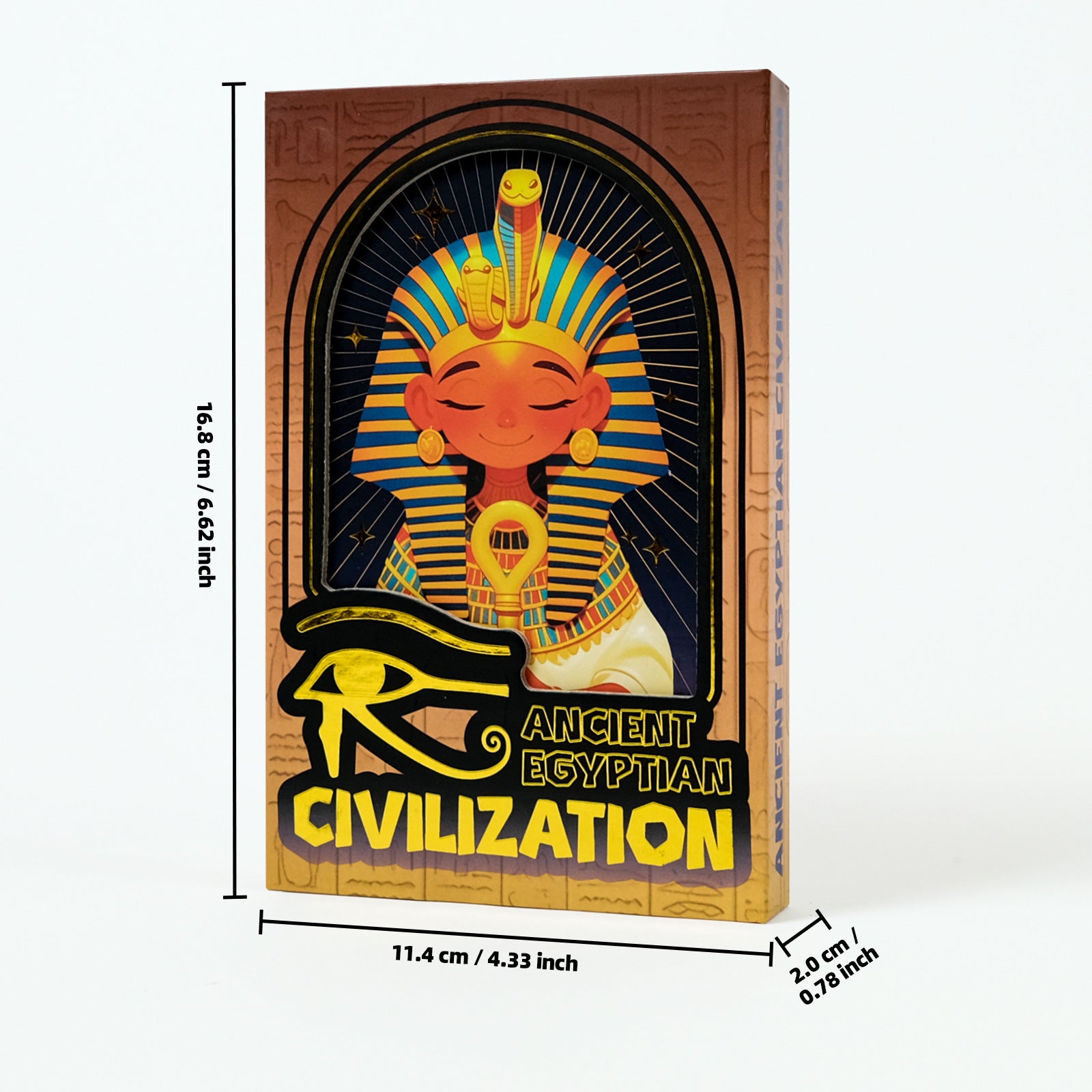 Ancient Egyptian Civilization Trifold Journal | Premium Portable Student Notebook and Planner | Detailed V888-ELOSUNG46679