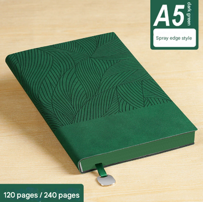 Green 2-Piece Set Premium A5 Business Notebooks | 240 Pages Soft Faux Leather Diary | Professional V888-ELOSUNG46682