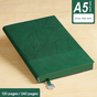 Green 2-Piece Set Premium A5 Business Notebooks | 240 Pages Soft Faux Leather Diary | Professional V888-ELOSUNG46682