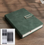 25-Piece Premium A5 Business Notebook Set | Soft PU Leather Journal with 4 Pens and 20 Ink Refills | V888-ELOSUNG46705