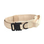L Khaki Tactical Dog Collar - Heavy Duty Nylon Pet Collar for Medium & Large Dogs, Adjustable (3.8cm Width) V888-ELOSUNG46708