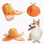 Plush Orange Squeaky Dog Toy - Interactive Fruit Chew Toy for Small Dogs & Puppies V888-ELOSUNG46711