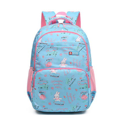 Blue Premium Large Capacity Cute Cartoon Student Backpack | Multi-Layered Casual School Bag | Ergonomic V888-ELOSUNG46723