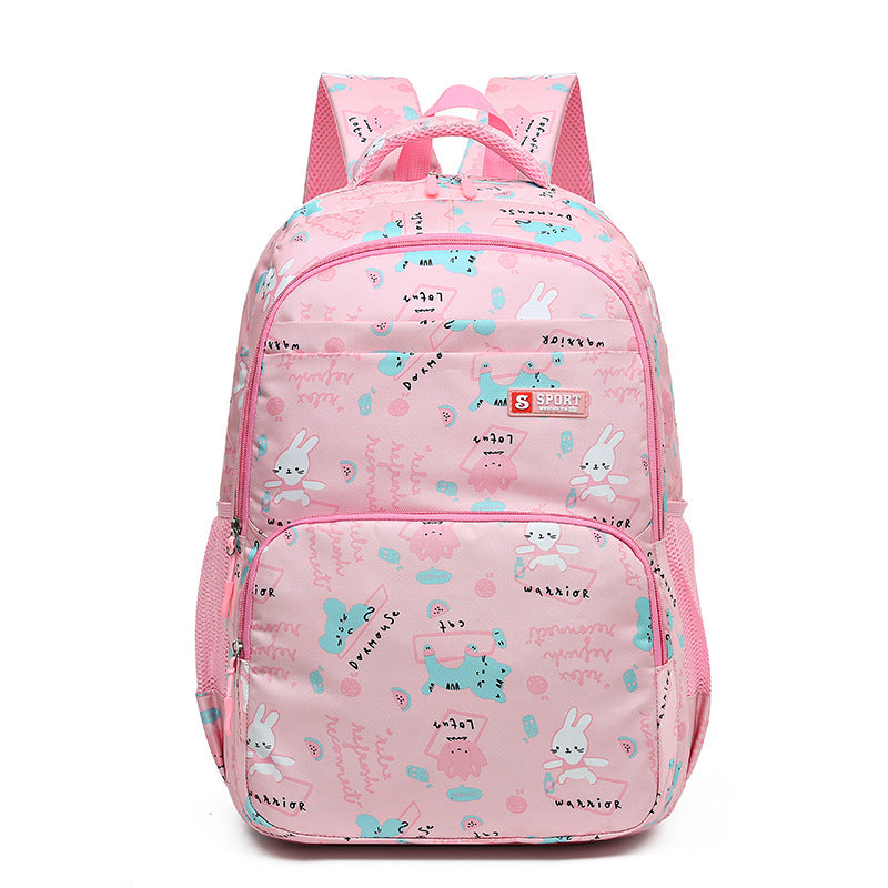Pink Premium Large Capacity Cute Cartoon Student Backpack | Multi-Layered Casual School Bag | Ergonomic V888-ELOSUNG46726