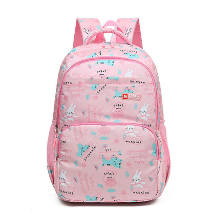 Pink Premium Large Capacity Cute Cartoon Student Backpack | Multi-Layered Casual School Bag | Ergonomic V888-ELOSUNG46726