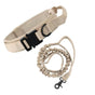 L khaki Hands-Free Dog Leash with Adjustable Waist Belt - Shock Absorbing Bungee Lead V888-ELOSUNG46757