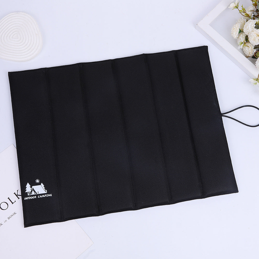 3PCS Black Portable Outdoor Folding Seat Cushion - 42cm x 32cm for Camping and Hiking V888-ELOSUNG46766