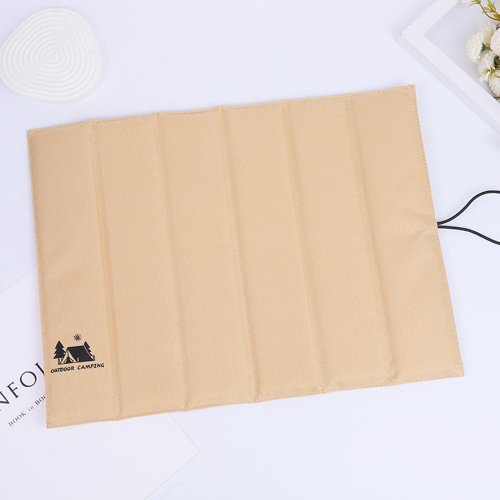3PCS Beige Portable Outdoor Folding Seat Cushion - 42cm x 32cm for Camping and Hiking V888-ELOSUNG46767