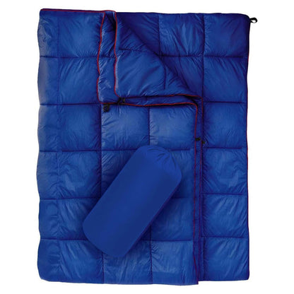 Blue Compact Lightweight Quilted Blanket - Soft, Warm, and Portable for Outdoor Adventures V888-ELOSUNG46771