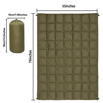 Blue Compact Lightweight Quilted Blanket - Soft, Warm, and Portable for Outdoor Adventures V888-ELOSUNG46771