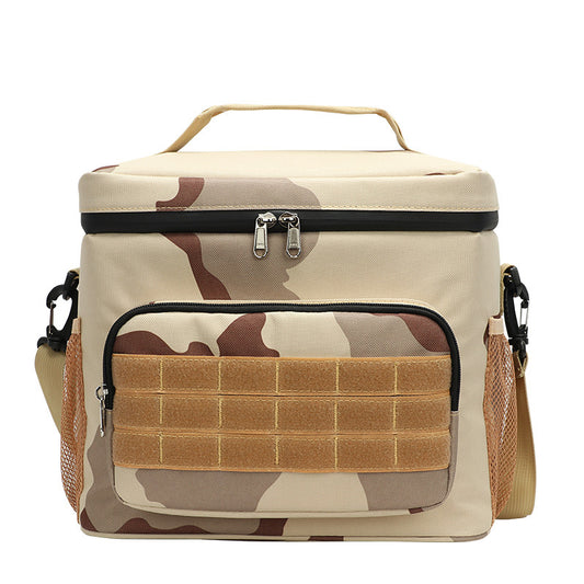 Desert Camouflage Tactical Insulated Camouflage Lunch Bag | Large Capacity Waterproof Oxford Cooler | V888-ELOSUNG46779