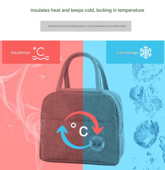 Black Portable Insulated Lunch Bag for Kids & Adults | Cute Panda Thermal Bento Tote | Lightweight V888-ELOSUNG46785