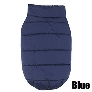 S Navy Blue Premium Fleece-Lined Pet Winter Vest | Thickened Padded Dog and Cat Coat | Warm Windproof Outdoor V888-ELOSUNG46791