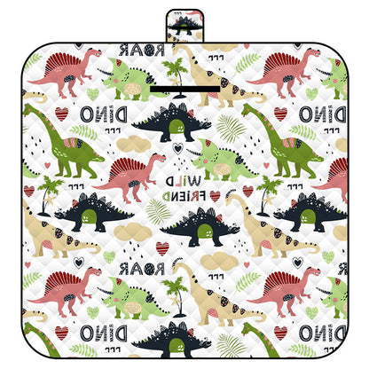 Small Dinosaur Thick Waterproof Foldable Picnic Mat - 150x200cm for Camping & Beach V888-ELOSUNG46803