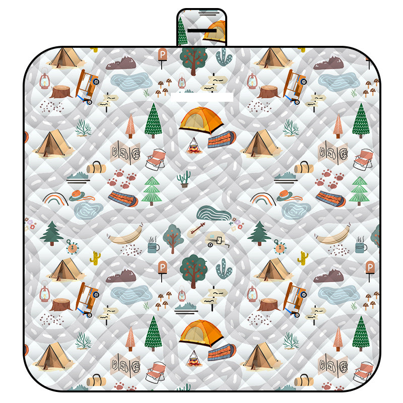 Maze Adventure Thick Waterproof Foldable Picnic Mat - 150x200cm for Camping & Beach V888-ELOSUNG46804