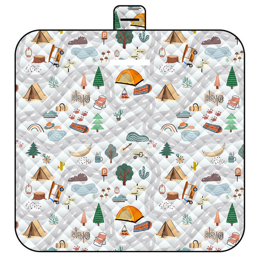 Maze Adventure Thick Waterproof Foldable Picnic Mat - 150x200cm for Camping & Beach V888-ELOSUNG46804