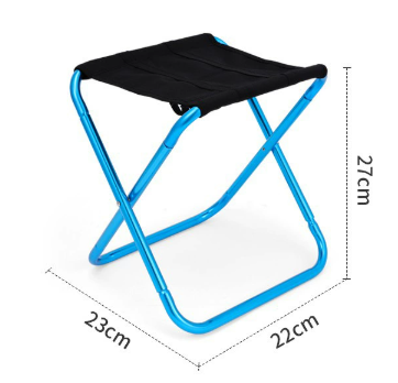 Small Blue Ultralight Portable Folding Camping Stool - Compact Aluminum Chair for Hiking, Fishing & Outdoor V888-ELOSUNG46818