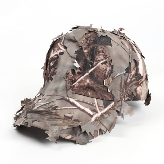 Brown 3D Leaf Camouflage Baseball Cap - American-Style Outdoor Tactical Hat for Hunting, Camping & Survival V888-ELOSUNG47000