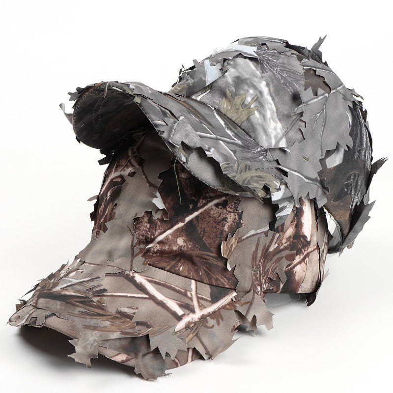 Brown 3D Leaf Camouflage Baseball Cap - American-Style Outdoor Tactical Hat for Hunting, Camping & Survival V888-ELOSUNG47000