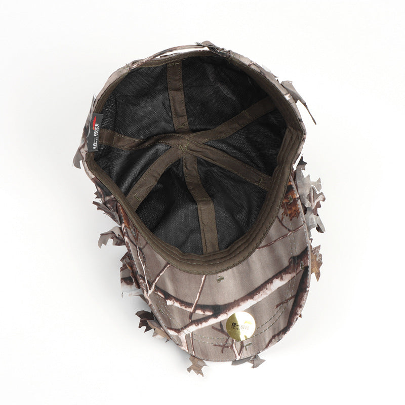 Brown 3D Leaf Camouflage Baseball Cap - American-Style Outdoor Tactical Hat for Hunting, Camping & Survival V888-ELOSUNG47000