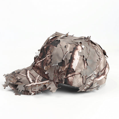 Brown 3D Leaf Camouflage Baseball Cap - American-Style Outdoor Tactical Hat for Hunting, Camping & Survival V888-ELOSUNG47000